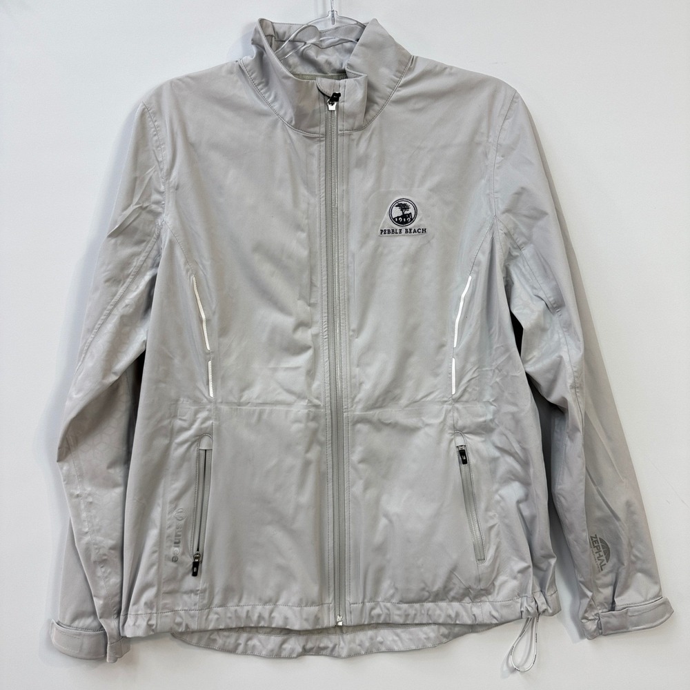 Sunice Onassis Zephal FlexTech Waterproof Jacket Womens L Pebble Beach Full Zip